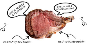 Holiday prime rib catering